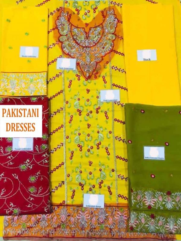 Pakistani Mehndi Lawn Clothes